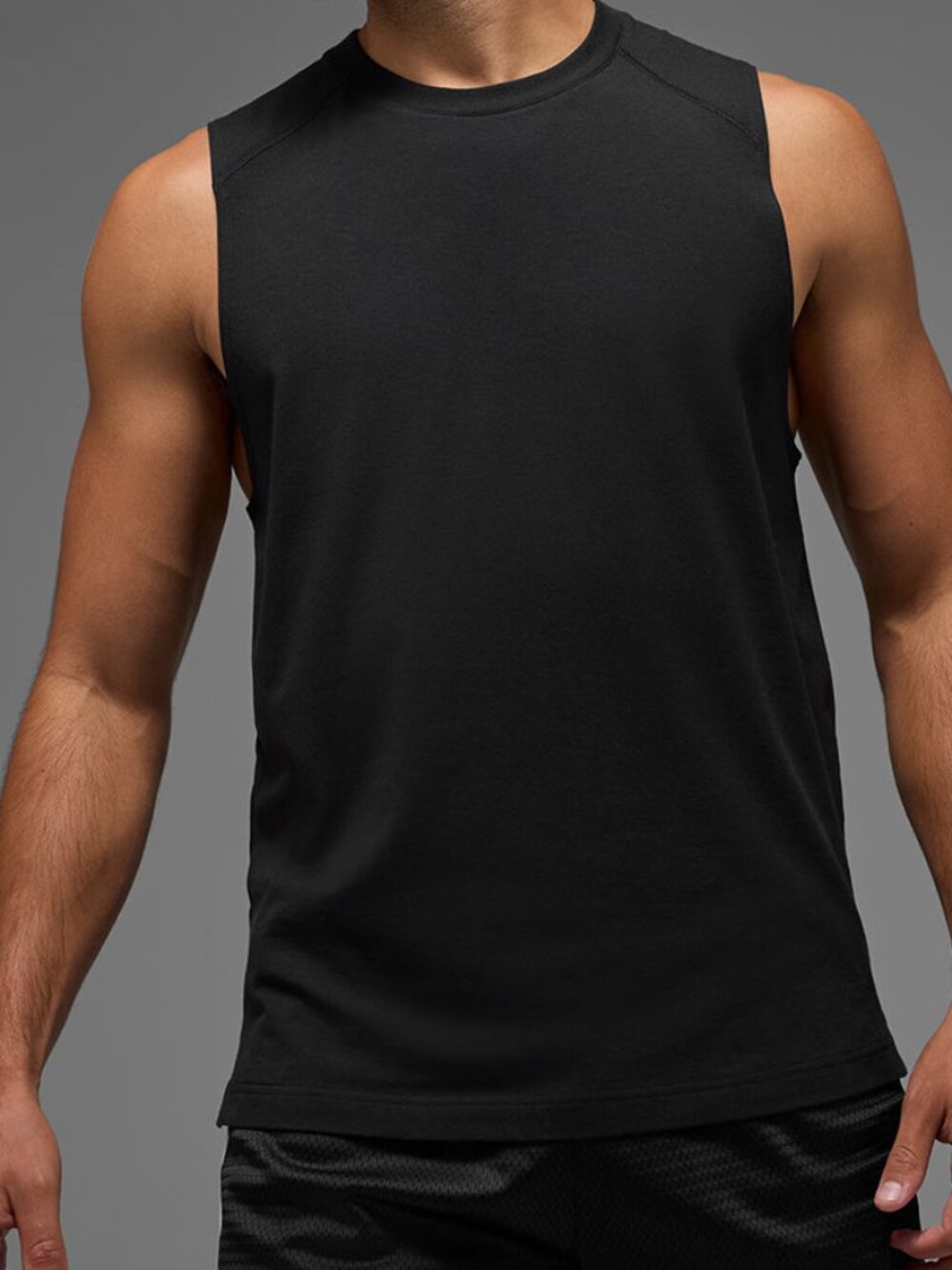 Alo Yoga Vapor Muscle Tank Black Men's Medium NWT